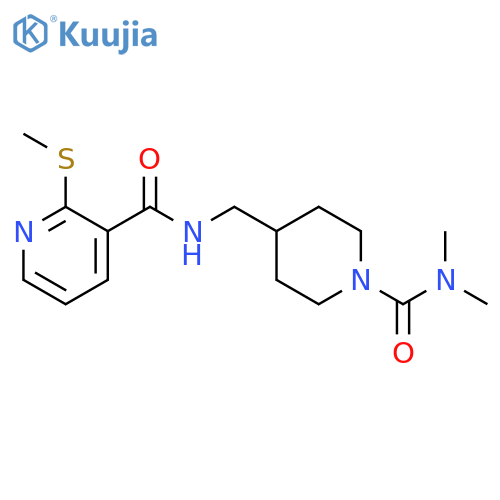 N-{1-(dimethylcarbamoyl)piperidin-4-ylmethyl}-2-(methylsulfanyl)pyridine-3-carboxamide structure