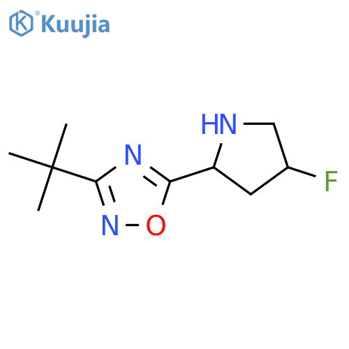 3-(Tert-butyl)-5-(4-fluoropyrrolidin-2-yl)-1,2,4-oxadiazole structure