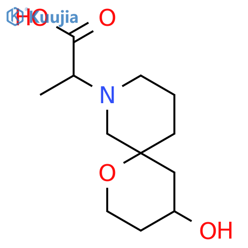 2-(4-Hydroxy-1-oxa-8-azaspiro[5.5]undecan-8-yl)propanoic acid structure