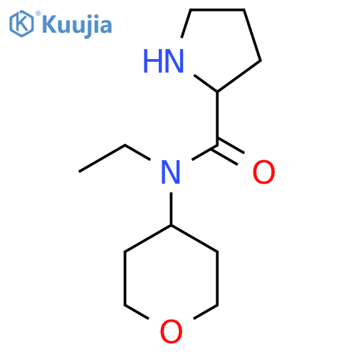 N-Ethyl-N-(tetrahydro-2H-pyran-4-yl)pyrrolidine-2-carboxamide structure