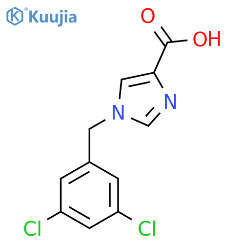 1-(3,5-dichlorobenzyl)-1H-imidazole-4-carboxylic acid structure