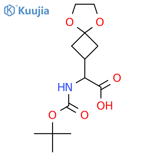 2-{[(tert-butoxy)carbonyl]amino}-2-{5,8-dioxaspiro[3.4]octan-2-yl}acetic acid structure