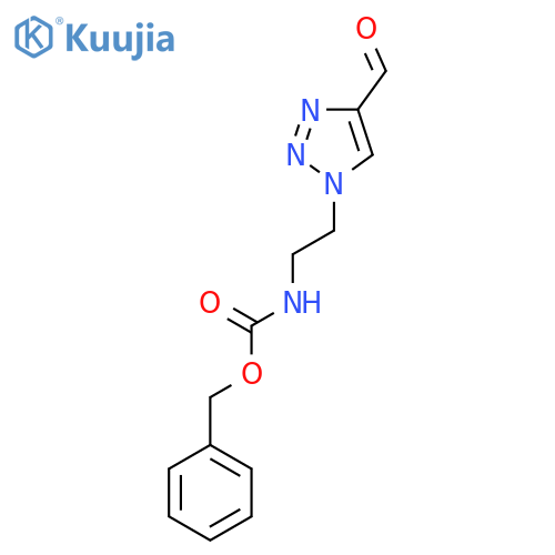 Benzyl (2-(4-formyl-1H-1,2,3-triazol-1-yl)ethyl)carbamate structure