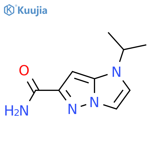 1-isopropyl-1H-imidazo[1,2-b]pyrazole-6-carboxamide structure