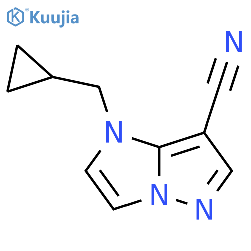 1-(cyclopropylmethyl)-1H-imidazo[1,2-b]pyrazole-7-carbonitrile structure