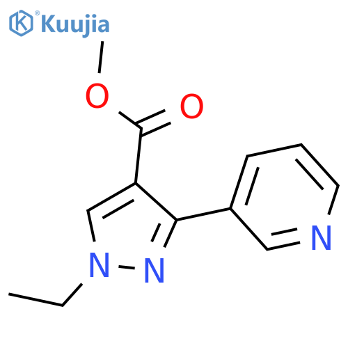 methyl 1-ethyl-3-(pyridin-3-yl)-1H-pyrazole-4-carboxylate structure