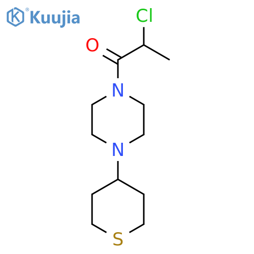 2-Chloro-1-[4-(thian-4-yl)piperazin-1-yl]propan-1-one structure
