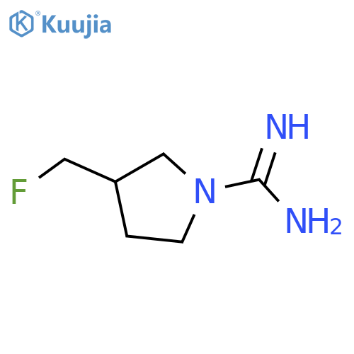 3-(Fluoromethyl)pyrrolidine-1-carboximidamide structure