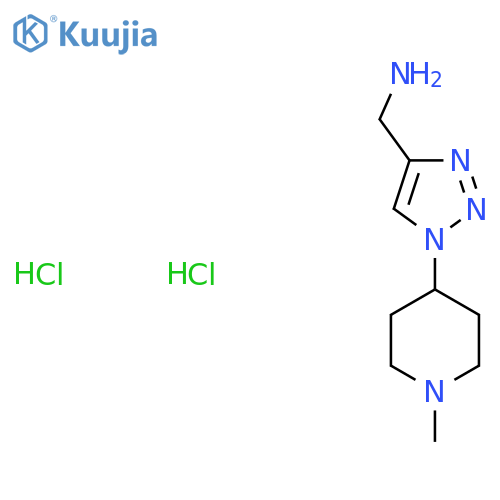 (1-(1-methylpiperidin-4-yl)-1H-1,2,3-triazol-4-yl)methanamine dihydrochloride structure