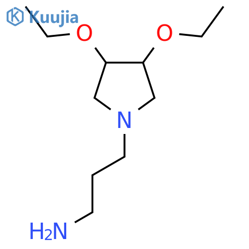 3-(3,4-Diethoxypyrrolidin-1-yl)propan-1-amine structure