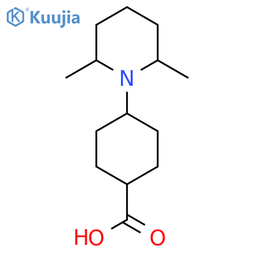 4-(2,6-Dimethylpiperidin-1-yl)cyclohexane-1-carboxylic acid structure