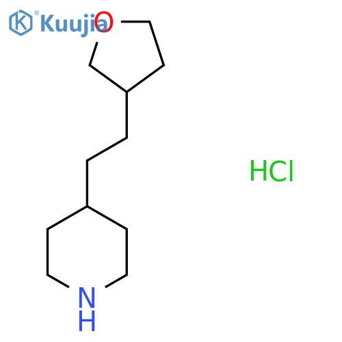 4-[2-(Oxolan-3-yl)ethyl]piperidine hydrochloride structure