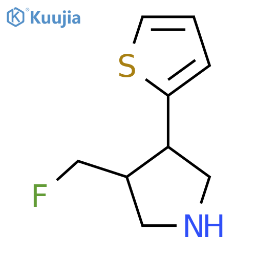 3-(Fluoromethyl)-4-(thiophen-2-yl)pyrrolidine structure
