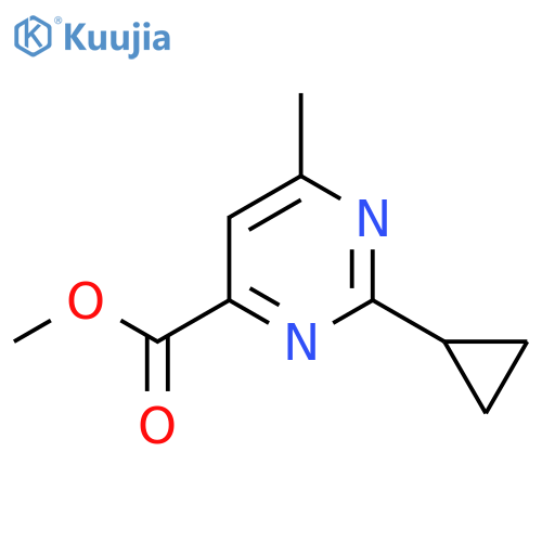 Methyl 2-cyclopropyl-6-methylpyrimidine-4-carboxylate structure