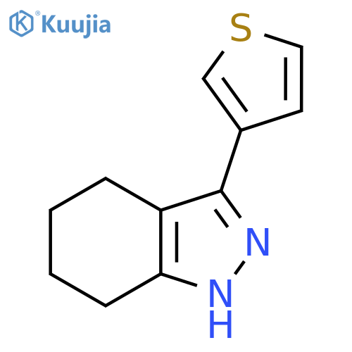 3-(Thiophen-3-yl)-4,5,6,7-tetrahydro-1H-indazole structure