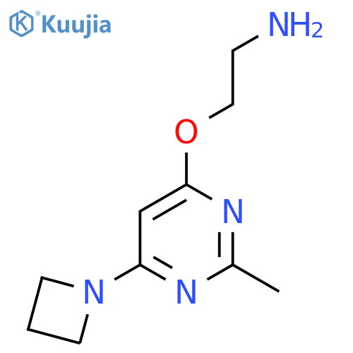 2-((6-(Azetidin-1-yl)-2-methylpyrimidin-4-yl)oxy)ethan-1-amine structure