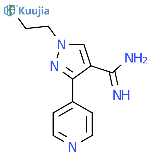 1-(2-fluoroethyl)-3-(pyridin-4-yl)-1H-pyrazole-4-carboximidamide structure