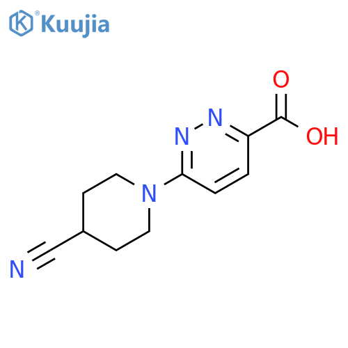 6-(4-cyanopiperidin-1-yl)pyridazine-3-carboxylic acid structure