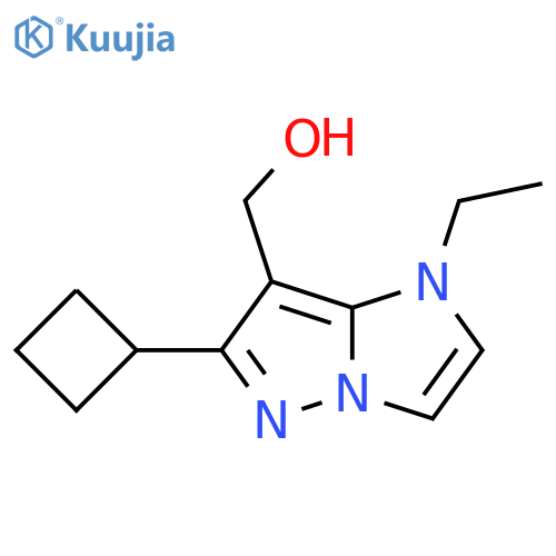 (6-cyclobutyl-1-ethyl-1H-imidazo[1,2-b]pyrazol-7-yl)methanol structure