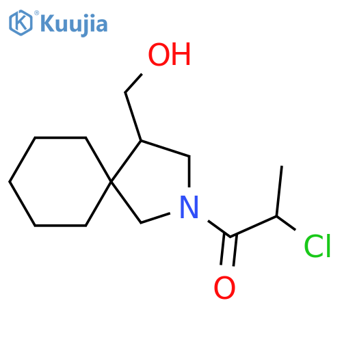 2-Chloro-1-(4-(hydroxymethyl)-2-azaspiro[4.5]decan-2-yl)propan-1-one structure