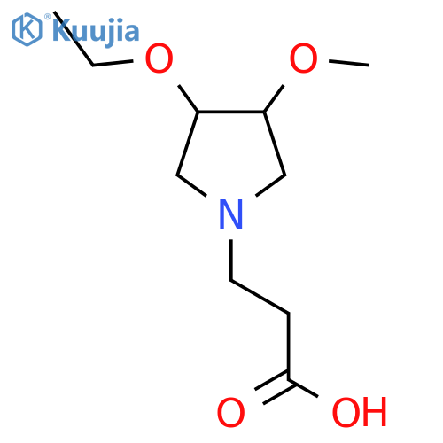 3-(3-Ethoxy-4-methoxypyrrolidin-1-yl)propanoic acid structure