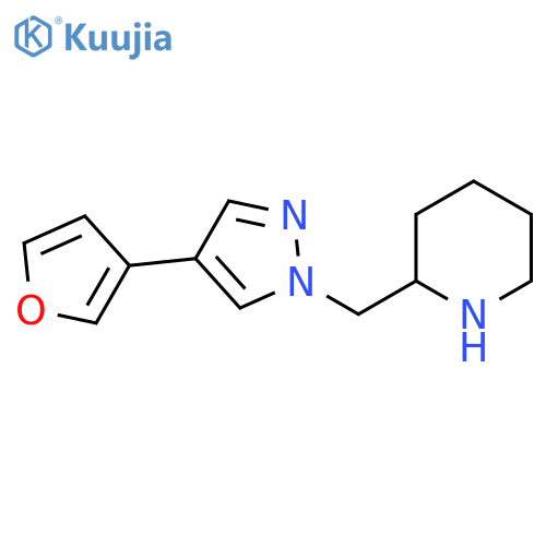 2-((4-(furan-3-yl)-1H-pyrazol-1-yl)methyl)piperidine structure