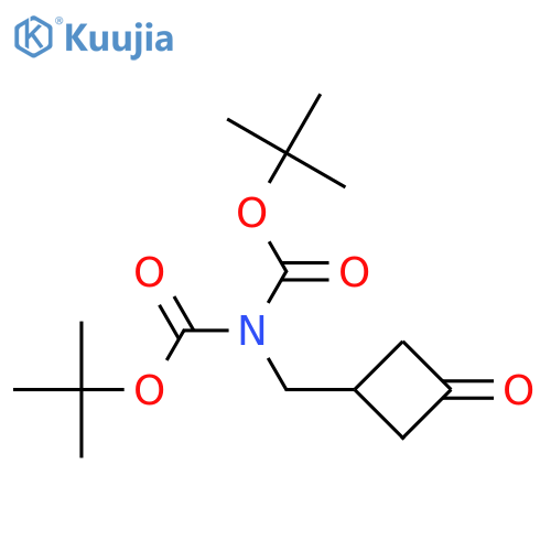 tert-butyl N-tert-butoxycarbonyl-N-[(3-oxocyclobutyl)methyl]carbamate structure