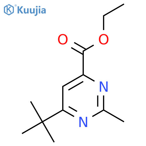 Ethyl 6-tert-butyl-2-methylpyrimidine-4-carboxylate structure