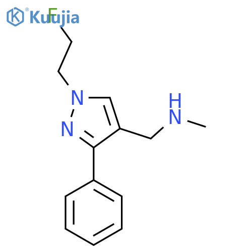 1-(1-(2-fluoroethyl)-3-phenyl-1H-pyrazol-4-yl)-N-methylmethanamine structure