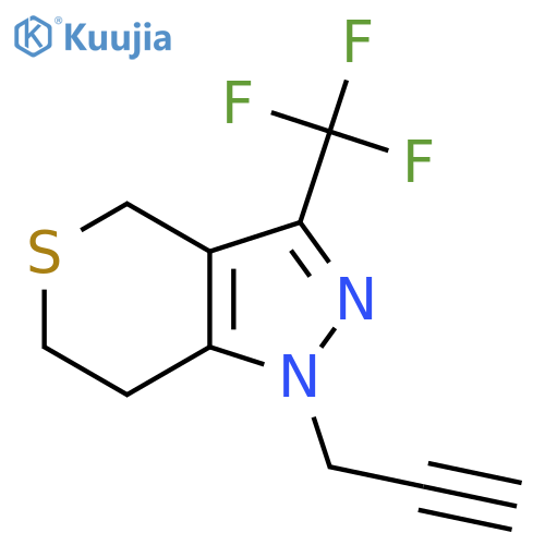 1-(Prop-2-yn-1-yl)-3-(trifluoromethyl)-1,4,6,7-tetrahydrothiopyrano[4,3-c]pyrazole structure