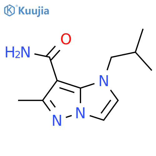 1-isobutyl-6-methyl-1H-imidazo[1,2-b]pyrazole-7-carboxamide structure