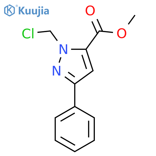 methyl 1-(chloromethyl)-3-phenyl-1H-pyrazole-5-carboxylate structure