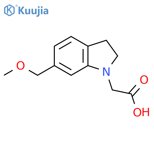 2-(6-(Methoxymethyl)indolin-1-yl)acetic acid structure