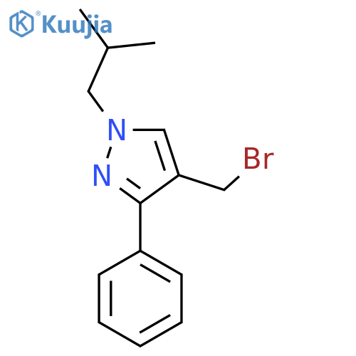4-(Bromomethyl)-1-isobutyl-3-phenyl-1H-pyrazole structure