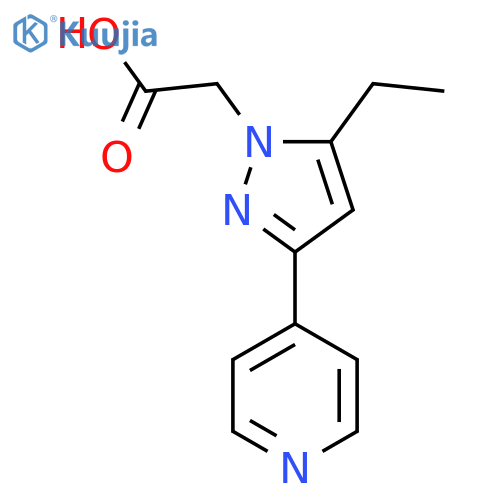 2-(5-ethyl-3-(pyridin-4-yl)-1H-pyrazol-1-yl)acetic acid structure
