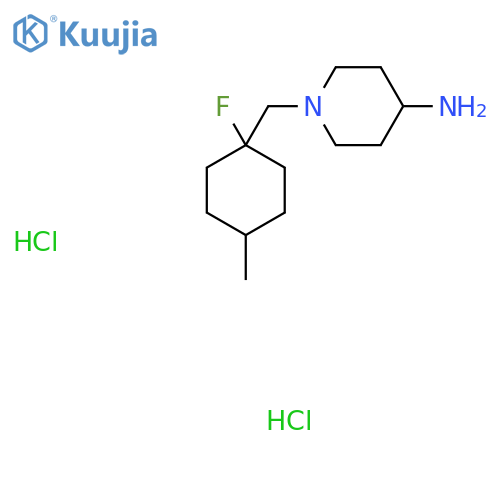 1-[(1-Fluoro-4-methylcyclohexyl)methyl]piperidin-4-amine dihydrochloride structure