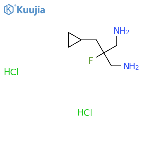 2-(Aminomethyl)-3-cyclopropyl-2-fluoropropan-1-amine dihydrochloride structure