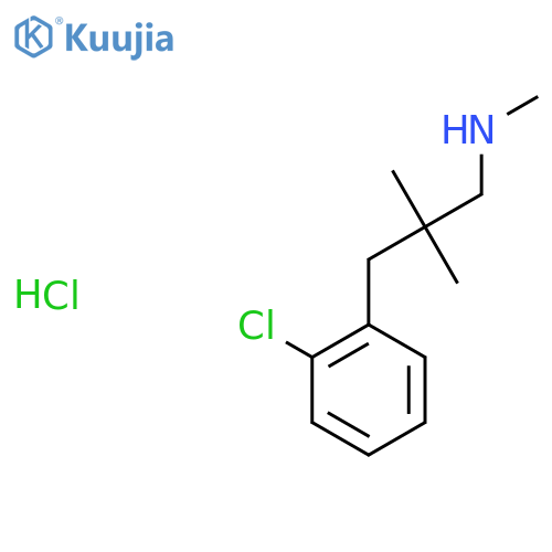 [3-(2-Chlorophenyl)-2,2-dimethylpropyl](methyl)amine hydrochloride structure