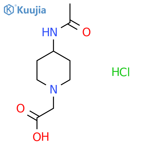 2-(4-Acetamidopiperidin-1-yl)acetic acid hydrochloride structure