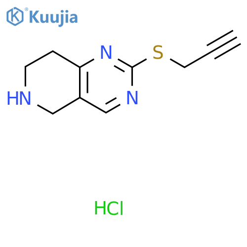 2-(Prop-2-yn-1-ylthio)-5,6,7,8-tetrahydropyrido[4,3-d]pyrimidine hydrochloride structure