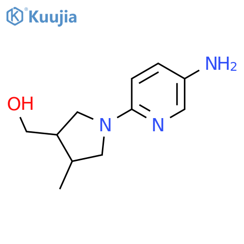 (1-(5-Aminopyridin-2-yl)-4-methylpyrrolidin-3-yl)methanol structure
