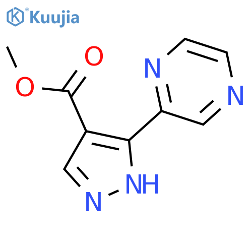 methyl 3-(pyrazin-2-yl)-1H-pyrazole-4-carboxylate structure