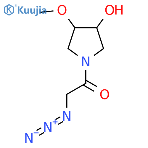 2-Azido-1-(3-hydroxy-4-methoxypyrrolidin-1-yl)ethan-1-one structure