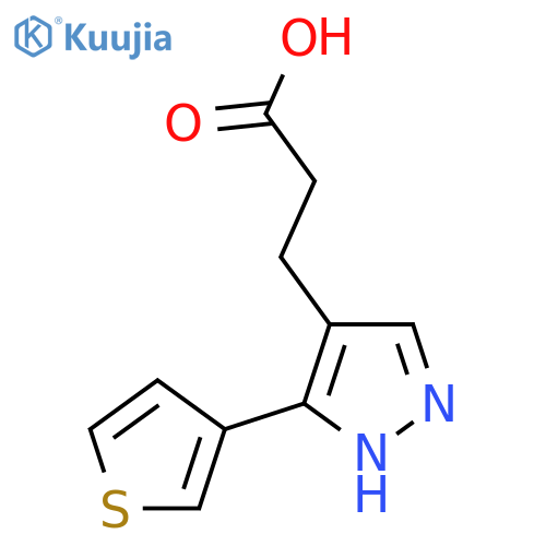 3-(3-(Thiophen-3-yl)-1H-pyrazol-4-yl)propanoic acid structure