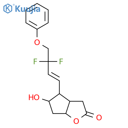 (3AR,4R,5R,6aS)-4-((E)-3,3-Difluoro-4-phenoxybut-1-en-1-yl)-5-hydroxyhexahydro-2H-cyclopentabfuran-2-one structure