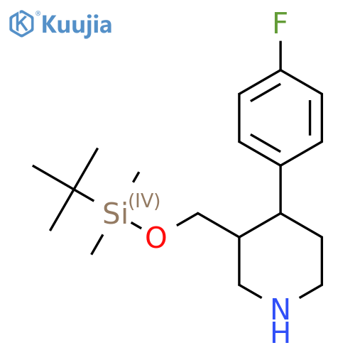 Tert-butyl-[[4-(4-fluorophenyl)piperidin-3-yl]methoxy]-dimethylsilane structure