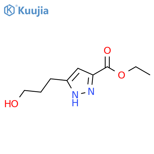 ethyl 5-(3-hydroxypropyl)-1H-pyrazole-3-carboxylate structure