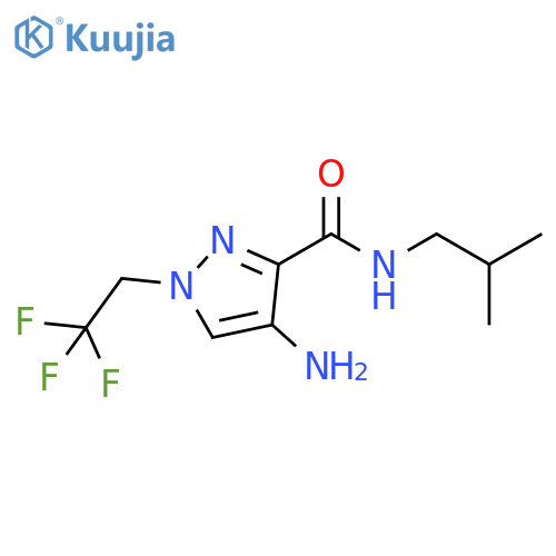 4-amino-N-isobutyl-1-(2,2,2-trifluoroethyl)-1H-pyrazole-3-carboxamide structure