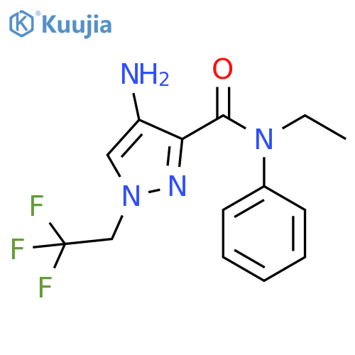 1H-Pyrazole-3-carboxamide, 4-amino-N-ethyl-N-phenyl-1-(2,2,2-trifluoroethyl)- structure