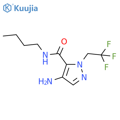 4-amino-N-butyl-1-(2,2,2-trifluoroethyl)-1H-pyrazole-5-carboxamide structure